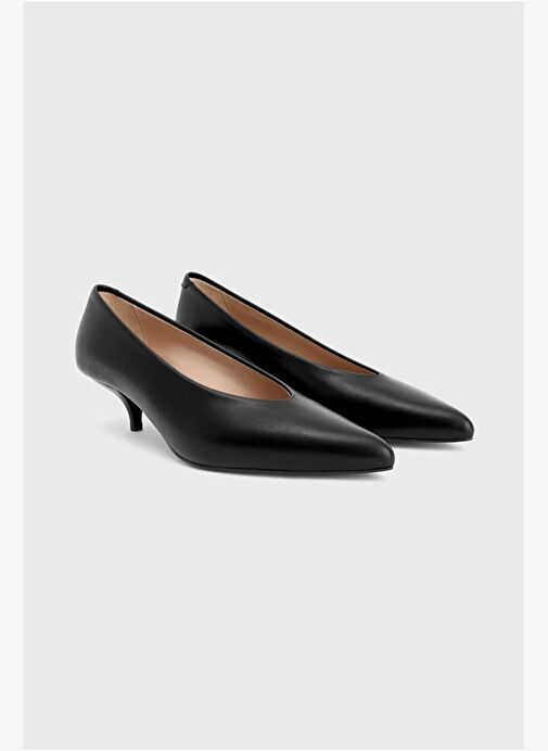 Deri Küçük Topuklu Ayakkabı - Görsel 3