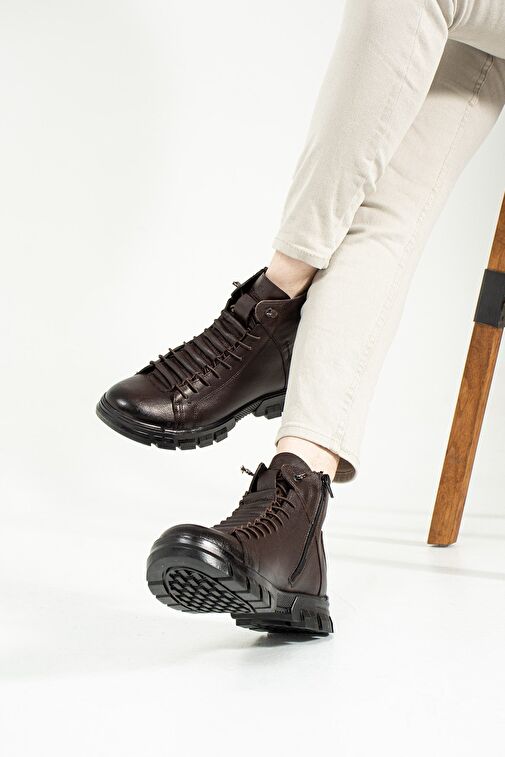 Hammer Jack Aversa Hakiki Deri Kahve Nice Erkek Bot - Görsel 3