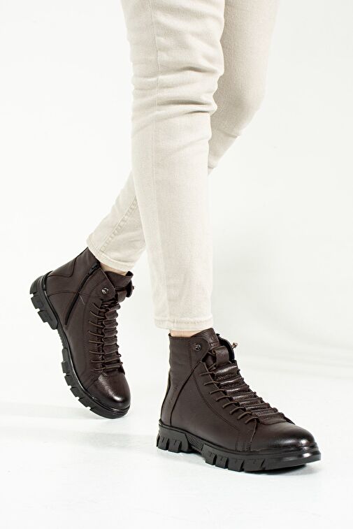 Hammer Jack Aversa Hakiki Deri Kahve Nice Erkek Bot - Görsel 4