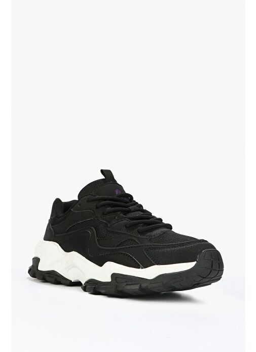 Hammer Jack Russel Siyah - Beyaz Kadın Spor Ayakkabı - Görsel 3