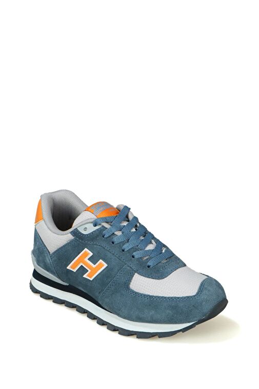 Hammer Jack Peru Hakiki Deri Koyu İndigo Turuncu Kadın Spor Ayakkabı - Görsel 3