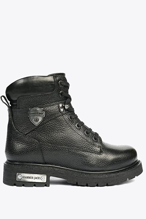 Hammer Jack Hakiki Deri Siyah Flooter Kadın Bot - Görsel 2