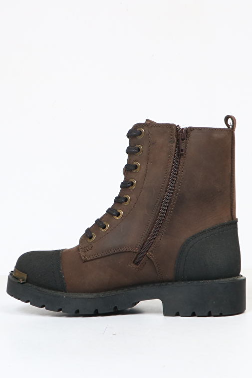 Hammer Jack Hakiki Deri Kahve Crayz Kadın Bot - Görsel 5