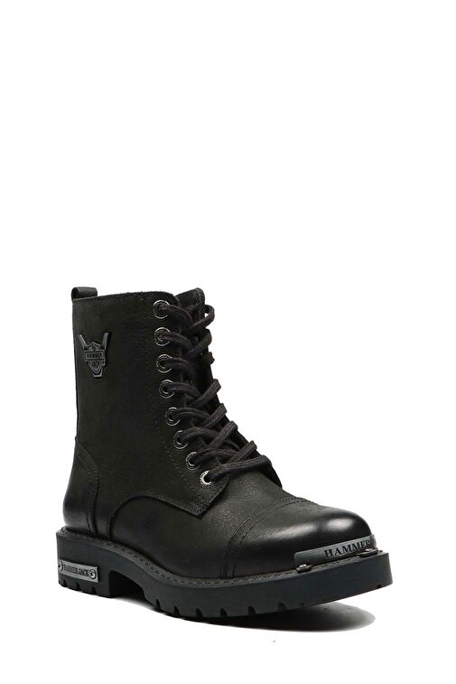 Hammer Jack Hakiki Deri Siyah Yıkama Nubuk Kadın Bot - Görsel 5