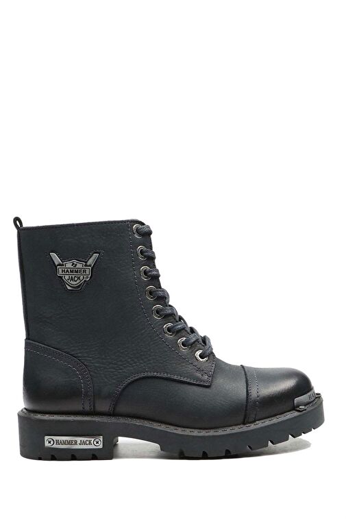 Hammer Jack Hakiki Deri Lacivert Yıkama Nubuk Kadın Bot - Görsel 2