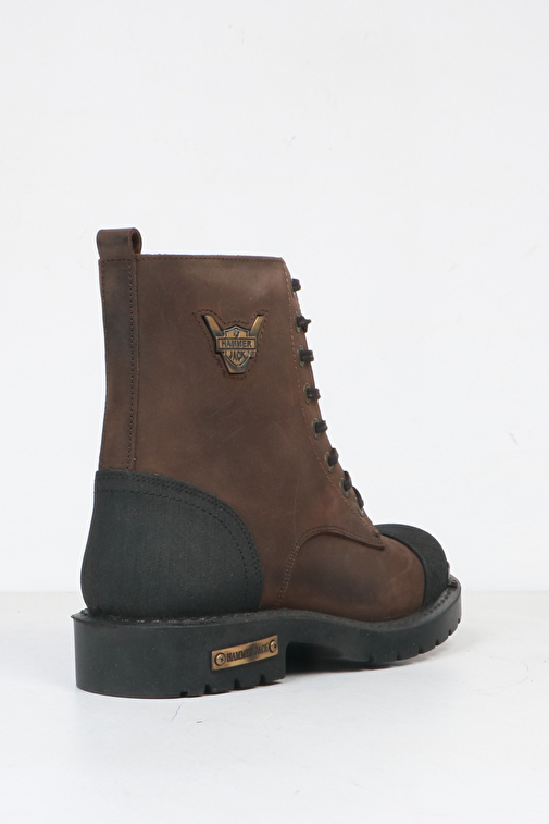 Hammer Jack Hakiki Deri Kahve Crazy Erkek Bot - Görsel 4