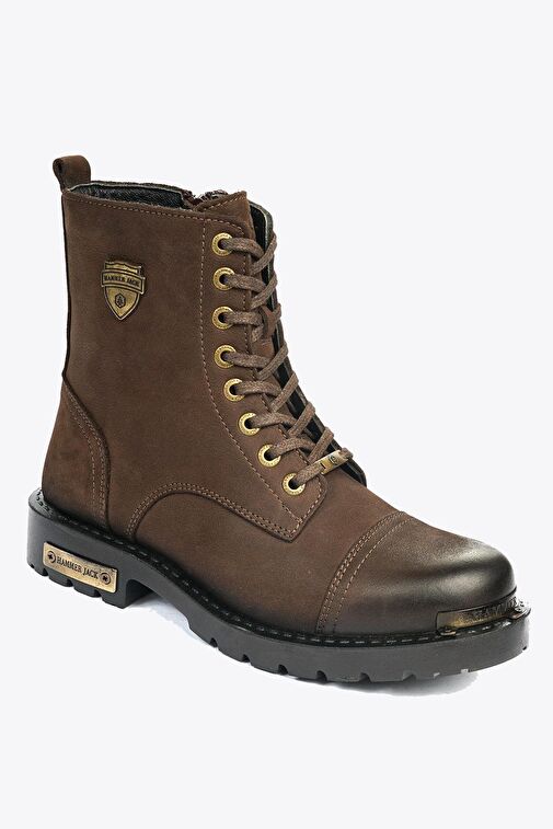 Hammer Jack Hakiki Deri Kahve Yıkama Nubuk Outdoor Erkek Bot - Görsel 3