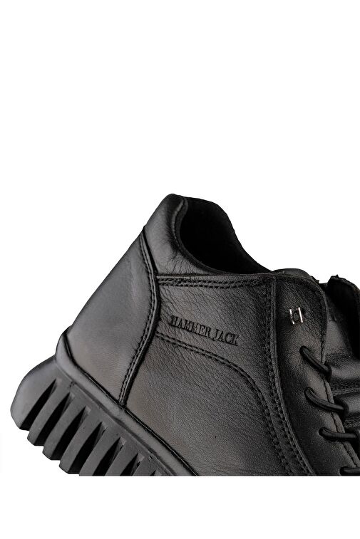 Hammer Jack Hakiki Deri Siyah Folce Kadın Bot - Görsel 8