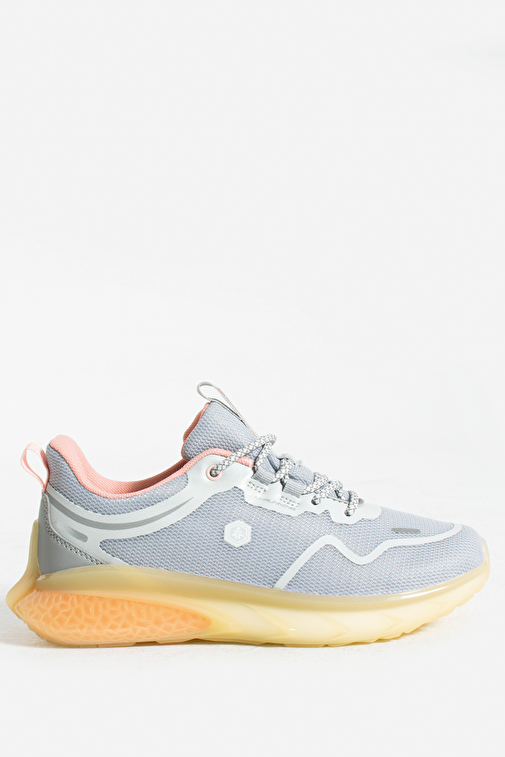 Hammer Jack Gri-Şeftali Kadın Sneaker 14895 - Görsel 2