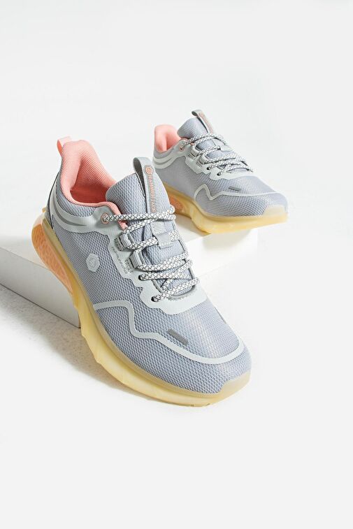 Hammer Jack Gri-Şeftali Kadın Sneaker 14895 - Görsel 5