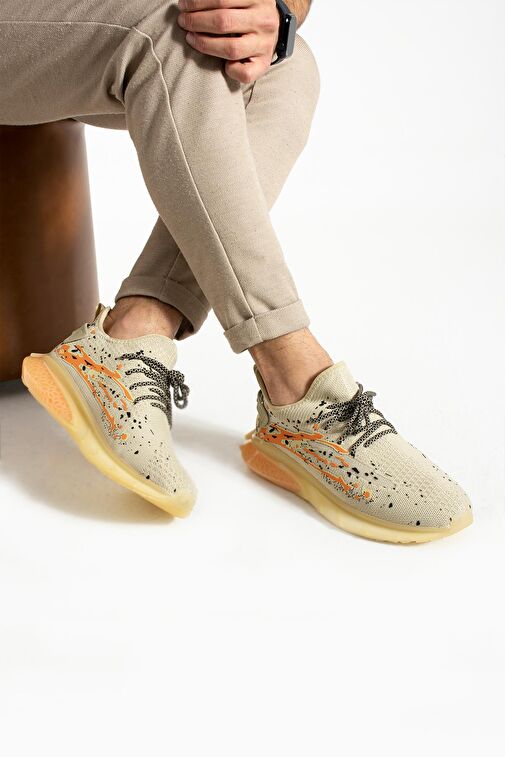 Hammer Jack Bej-Turuncu Erkek Sneaker 14964 - Görsel 5