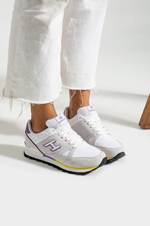 Hammer Jack Beyaz-Mor Kadın Sneaker 15437 - Görsel 3