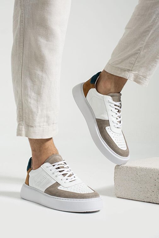 Hammer Jack Hakiki Deri Twent Beyaz Erkek Ayakkabı - Görsel 3