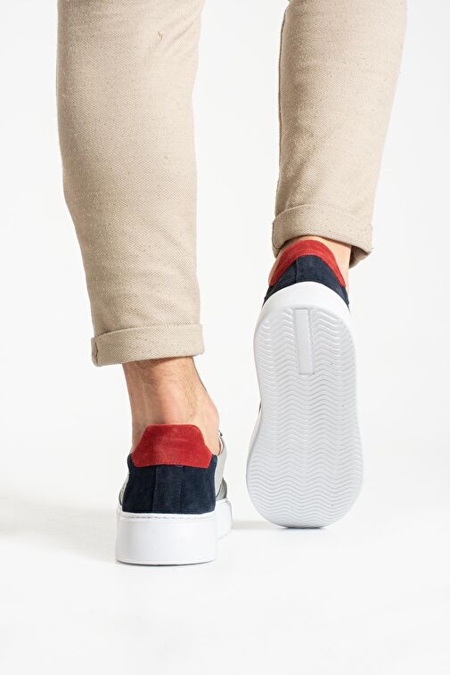 Hammer Jack Twent Hakiki Deri Gri Erkek Ayakkabı - Görsel 4