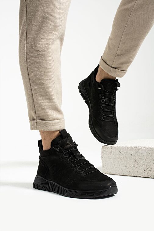 Hammer Jack Strande Hakiki Deri Siyah Nubuk Outdoor Erkek Bot - Görsel 3