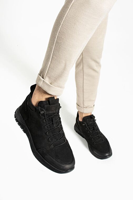 Hammer Jack Strande Hakiki Deri Siyah Nubuk Outdoor Erkek Bot - Görsel 4