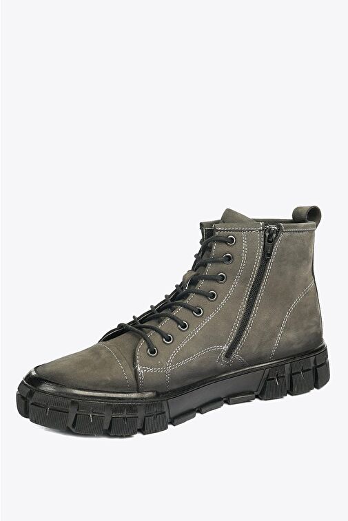 Hammer Jack Sanoro Hakiki Deri Gri Torje Outdoor Erkek Bot - Görsel 4