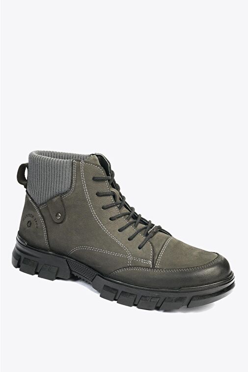 Hammer Jack Joven Hakiki Deri Gri Outdoor Erkek Bot - Görsel 3