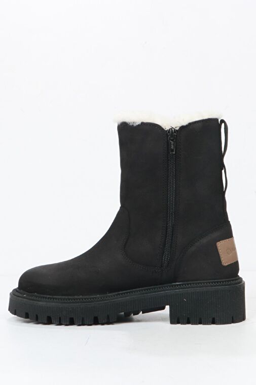 Hammer Jack Pilus Hakiki Deri Siyah Kadın Bot - Görsel 5