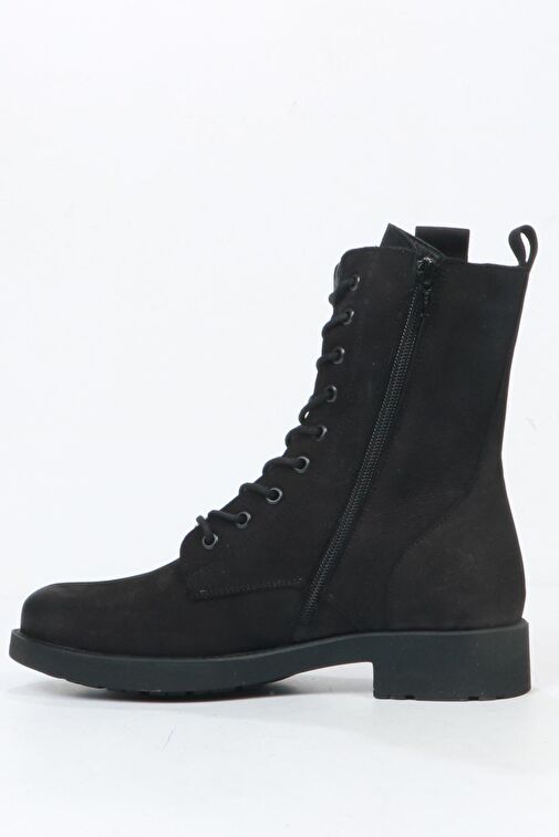 Hammer Jack Della Hakiki Deri Siyah Kadın Bot - Görsel 5