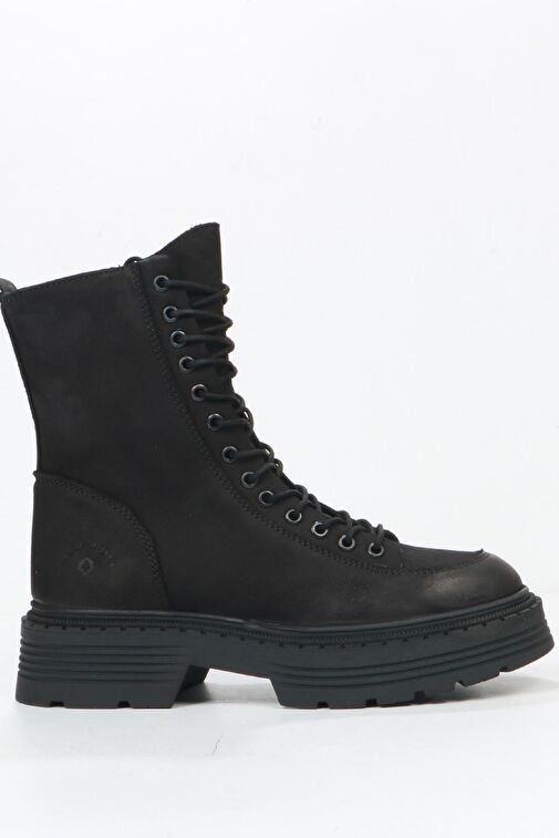 Hammer Jack Loberia Hakiki Deri Siyah Kadın Bot - Görsel 2