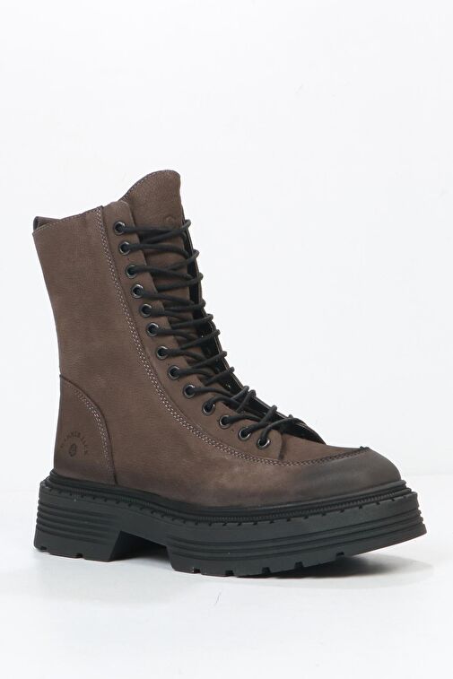 Hammer Jack Loberia Hakiki Deri Gri Kadın Bot - Görsel 3