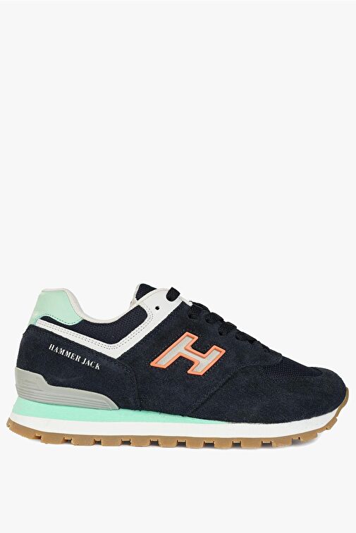 Hammer Jack Chile Hakiki Deri Lacivert Mint Kadın Spor Ayakkabı - Görsel 2