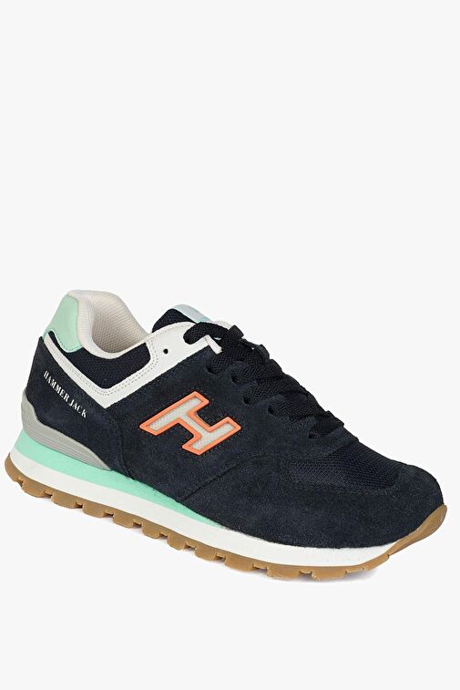 Hammer Jack Chile Hakiki Deri Lacivert Mint Kadın Spor Ayakkabı - Görsel 3
