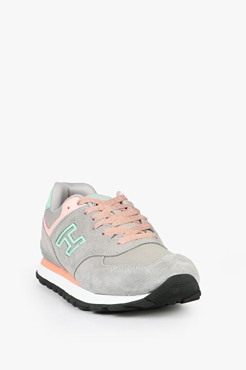 Hammer Jack Chile Hakiki Deri Gri Somon Kadın Spor Ayakkabı - Görsel 3