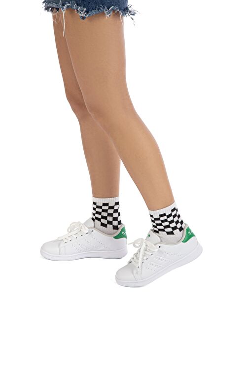 Pierre Cardin Beyaz-Yeşil Kadın Sneaker PCS-10144-Beyaz Yesil - Görsel 7