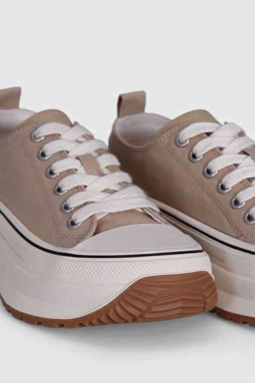 Shay Kadın Sneaker Ayakkabı Bej - Görsel 4