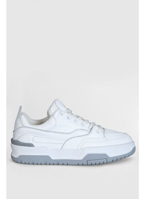 Mark Erkek Deri Sneaker Ayakkabı Beyaz - Görsel 2