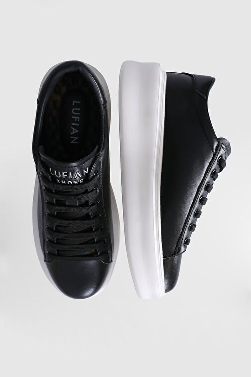 Gage Erkek Deri Sneaker Ayakkabı Siyah - Görsel 6