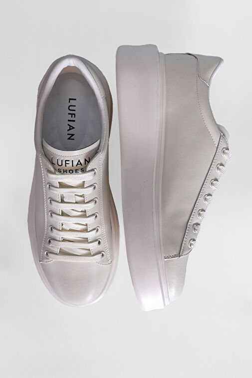 Gage Erkek Deri Sneaker Ayakkabı Beyaz - Görsel 5