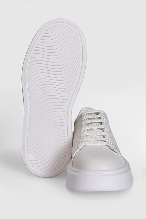 Gage Erkek Deri Sneaker Ayakkabı Beyaz - Görsel 6