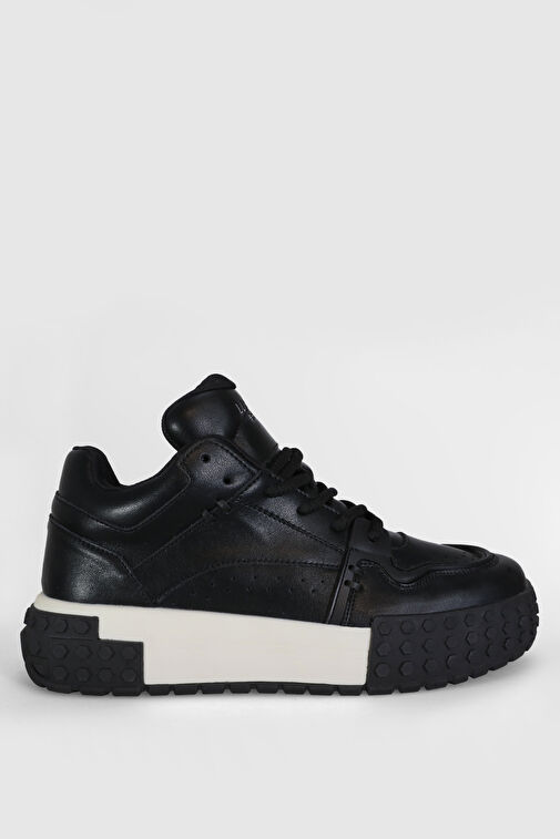 Burton Erkek Deri Sneaker Ayakkabı Siyah - Görsel 2