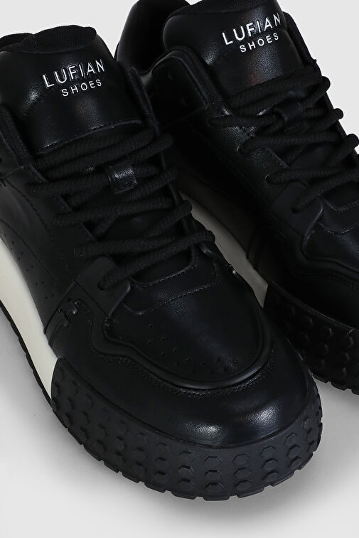 Burton Erkek Deri Sneaker Ayakkabı Siyah - Görsel 4