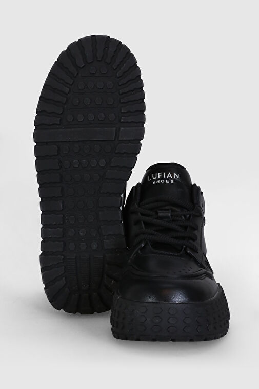 Burton Erkek Deri Sneaker Ayakkabı Siyah - Görsel 5