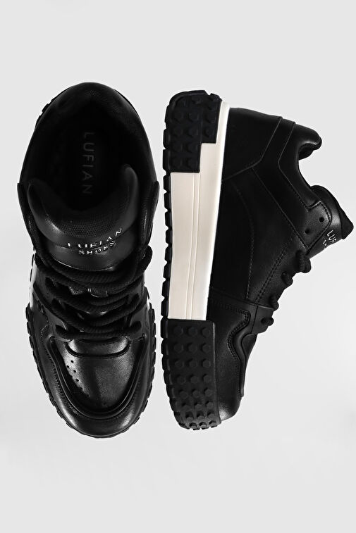 Burton Erkek Deri Sneaker Ayakkabı Siyah - Görsel 6