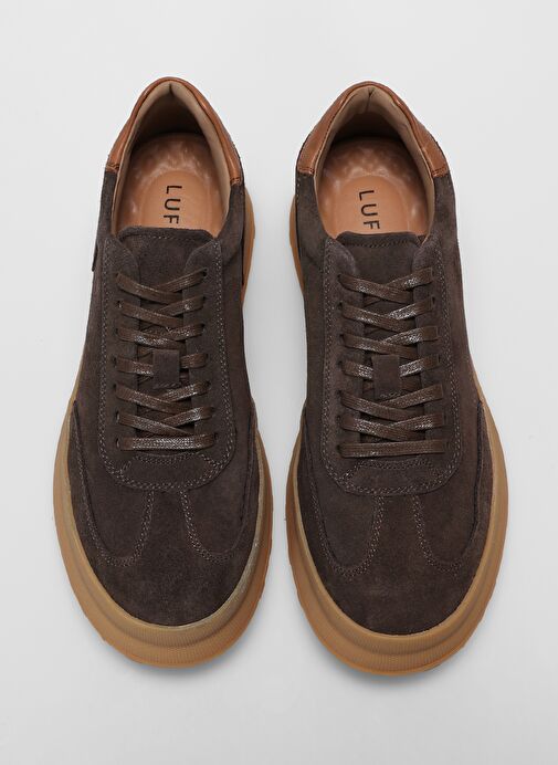 Adam Erkek Deri Sneaker Ayakkabı Kahverengi - Görsel 4
