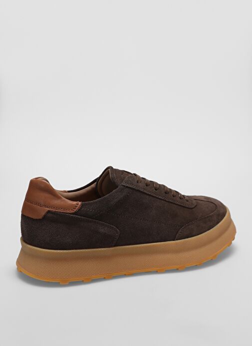 Adam Erkek Deri Sneaker Ayakkabı Kahverengi - Görsel 3