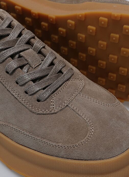Adam Erkek Deri Sneaker Ayakkabı Bej - Görsel 5
