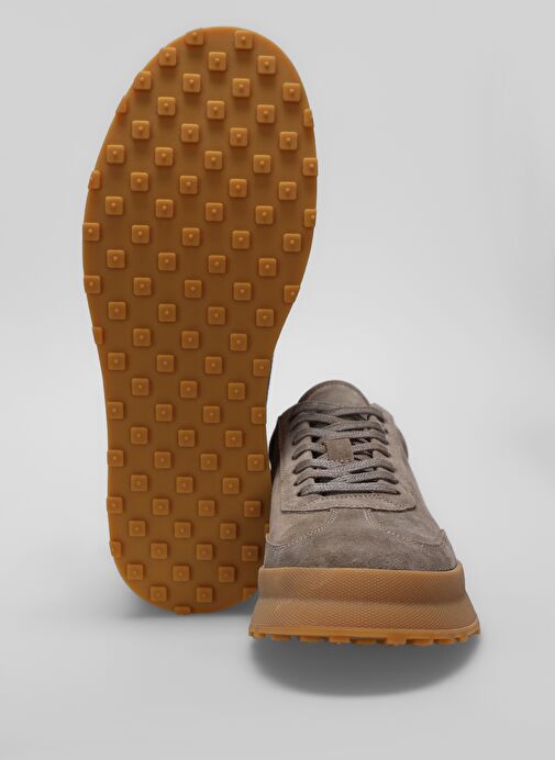 Adam Erkek Deri Sneaker Ayakkabı Bej - Görsel 6