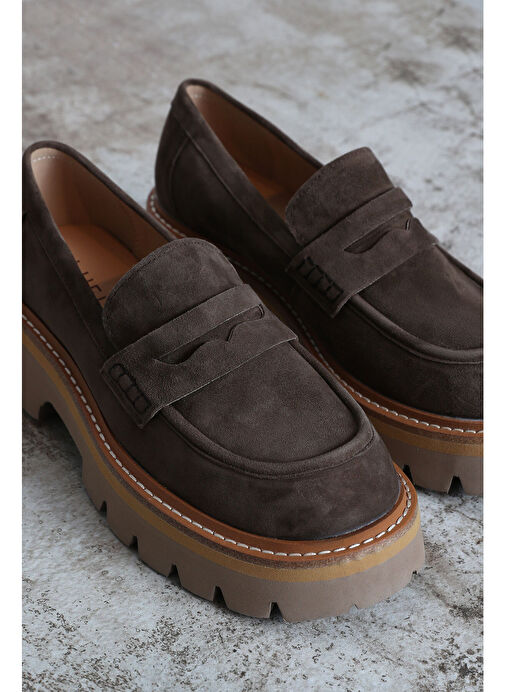 Mındy Kadın Deri Ayakkabı Kahverengi - Görsel 3