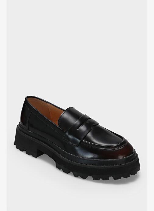 Denıs Kadın Deri Ayakkabı Bordo - Görsel 5