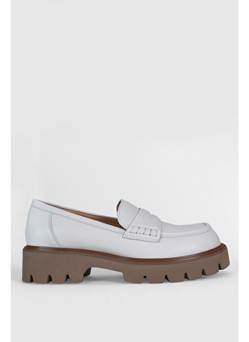 Anna Kadın Deri Ayakkabı Ekru - Görsel 2