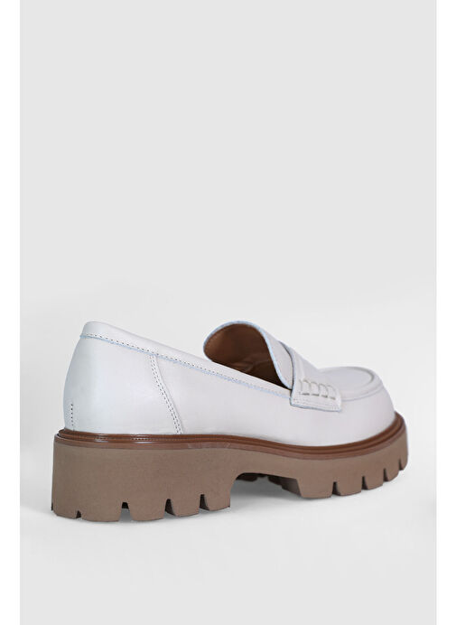 Anna Kadın Deri Ayakkabı Ekru - Görsel 3