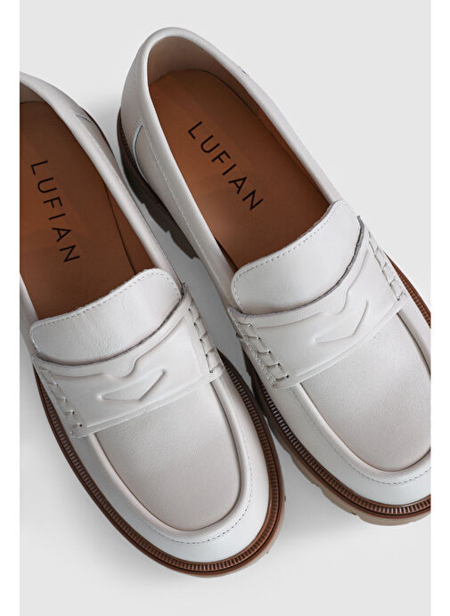 Anna Kadın Deri Ayakkabı Ekru - Görsel 4