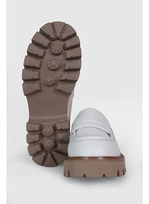 Anna Kadın Deri Ayakkabı Ekru - Görsel 5