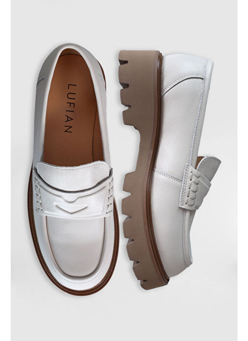 Anna Kadın Deri Ayakkabı Ekru - Görsel 6